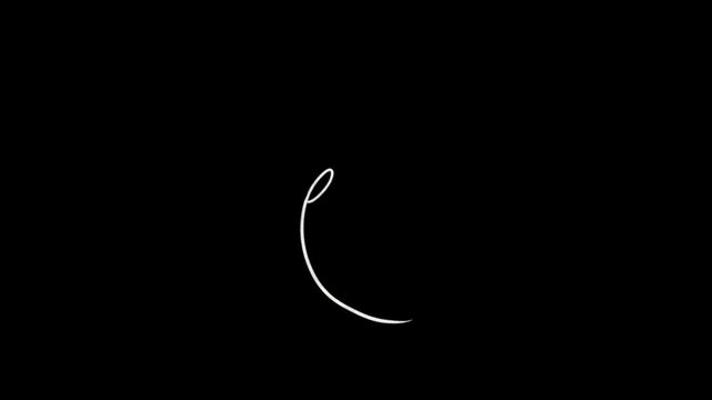 White doodle arrow animation.
