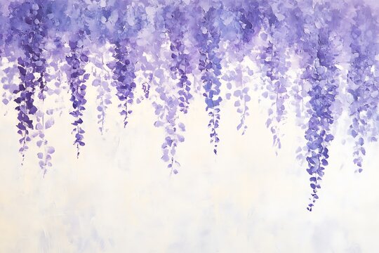 Serene wisteria blooms