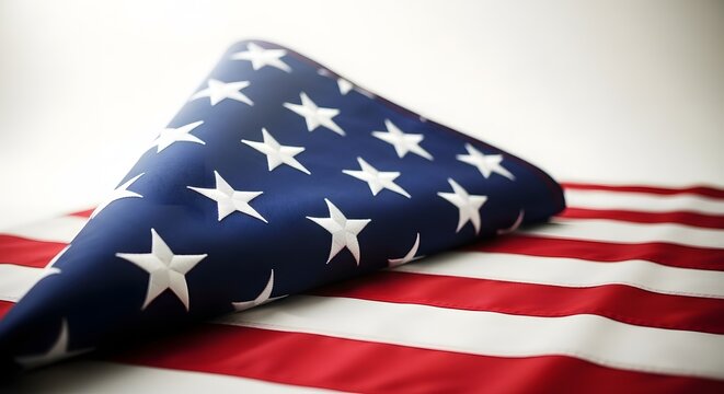 Folded american flag a symbol of honor and remembrance