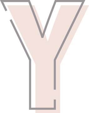 Letter Y with overlapping effect
