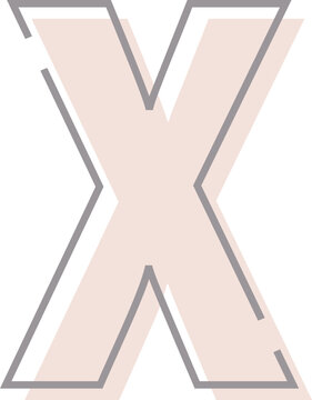 Letter X with overlapping effect