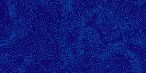 Blue abstract topographic map contour lines background. Vector wavy geographic terrain pattern for tech and design. high-quality abstract background featuring bright blue topographic contour lines © Creative Lis