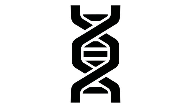 Dna double helix icon, genetic sign, chromosome symbol, vector illustration isolated on white background