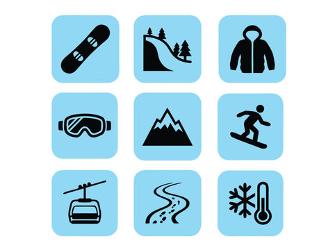 Winter Sports Icons Collection.