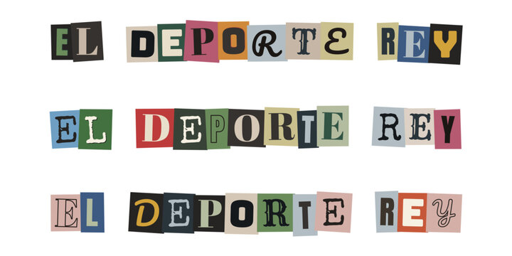 Frase el deporte rey en estilo de nota de rescate anonima para periodismo deportivo