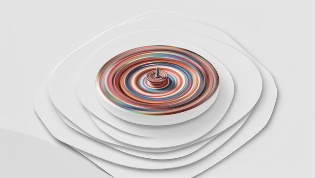 Multi-colored circles creating a vibrating effect.