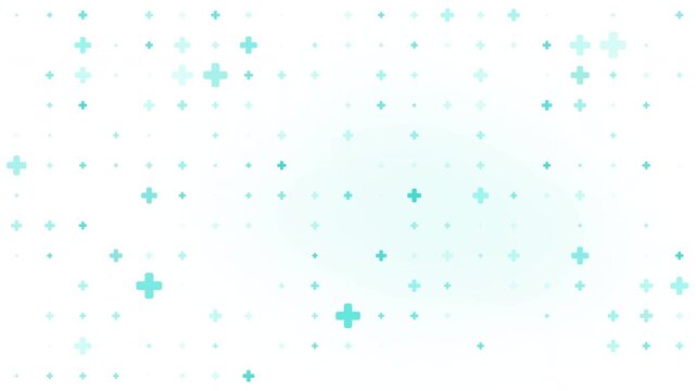 Medical healthcare plus sign pattern on white background loop