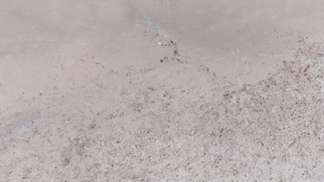 beach landing texture drone vacation travel rough material grey zoom in close up detail border frontier grunge surface motion - Guardamar del Segura, Alicante, Spain - 2025