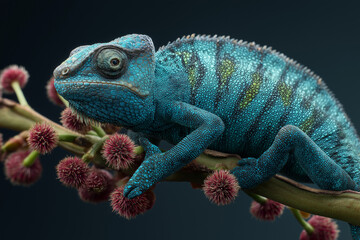 Naklejka premium iguana on a tree