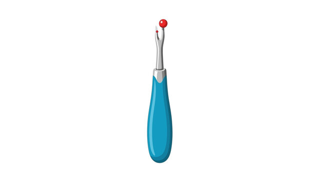 A seam ripper sewing tool on a white background
