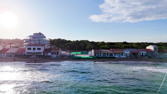 beach building coast architecture coastline housing travel drone vacation aerial house facade chiaroscuro landscape nature sea water - Guardamar del Segura, Alicante, Spain - 2025
