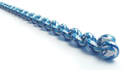 Fototapeta premium Chain Link: An intricate chain link stretches gracefully, showcasing its metallic details in a clean and modern style.
