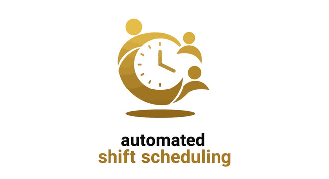 Automated Shift Scheduling Logo Depicting Time Management and Efficiency.