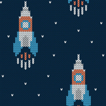 Space knitted seamless pattern