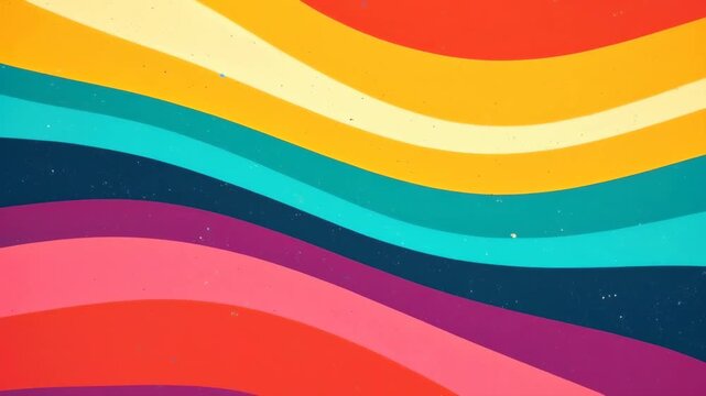 Colorful Rainbow Waves: a vibrant spectrum of colors flow gracefully, evoking a sense of optimism, joy and limitless imagination.