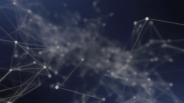 Abstract Network Connections: A visualization of interconnected digital nodes and lines, creating an abstract representation of data flow and global connectivity against a dark, futuristic background.