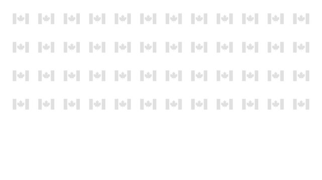 Grey Canada flag pictograms appear in a neat grid, filling the screen in sequence. Suitable for subtle backgrounds, neutral overlays, and understated Canada-themed visuals.