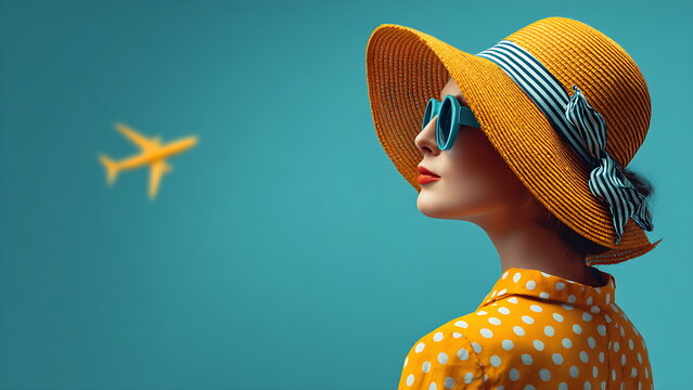 A woman is going on a summer vacation