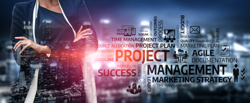 A business professional stands focused on project management and marketing strategy in an urban setting, symbolizing efficiency and professional success in today competitive environment. Tessel
