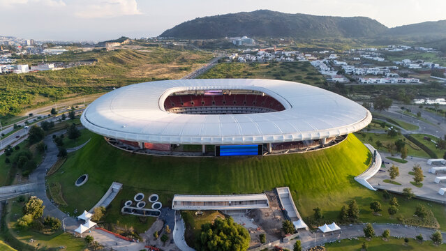 Estadio Chivas o estadio Akron, es donde se jugara el mundial de futbol soccer del 2026, ubicada en Guadalajara, Zapopan, Jalisco, Mexico
