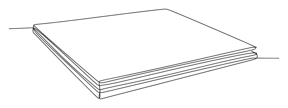 Clean line art illustrating a stack of neatly folded textiles suitable for product presentation and storage diagrams