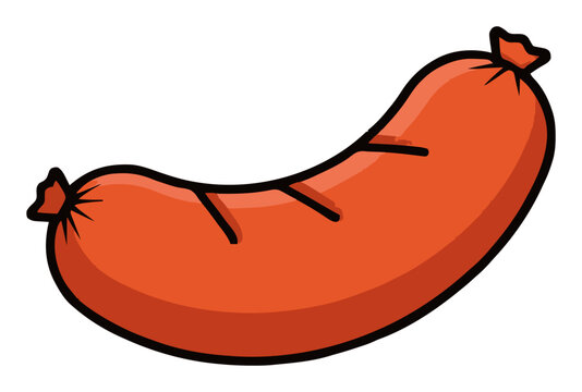 Breakfast sausage meat link icon. Generative AI