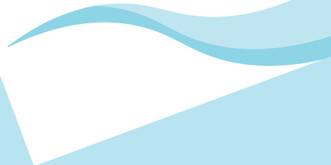 Naklejka premium Minimalist Light Blue Abstract Wave Background with Large Copy Space