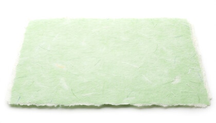 Obraz premium 淡い緑色の和紙のテクスチャー背景/ Light green Japanese paper texture background