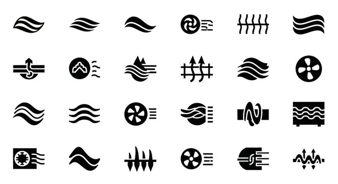 Audio Waveform, Sound Wave, Music Icons, 25 Black Vector Graphics