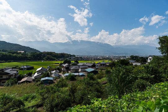 山梨県西八代郡市川三郷町の街並み