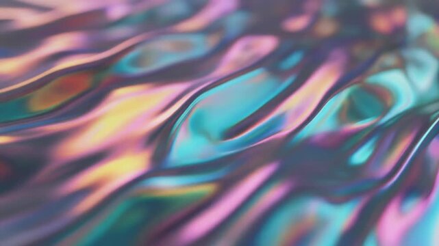 Iridescent holographic foil texture background.