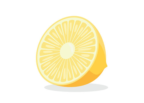 Lemon slice. Simple flat illustration.
