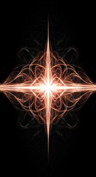 Dynamic energy wave visualization creating an intricate, repeating abstract pattern of harmonic frequency and complex vibration, matrix, technological, modern