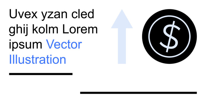 Financial planning, investment strategies, profit growth, economic success, business forecasting, earning potential. Coin with dollar sign and upward arrow. Financial planning and investment