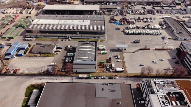 Aviation Shipping Center In Warsaw With Extensive Loading Zones. Hub For Air Freight Located In Warsaw Featuring Large Handling Areas And Organized Transportation Infrastructure