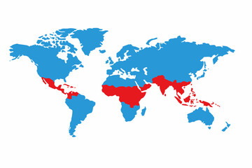 World Map Malaria Hotspots Illustration © Bima