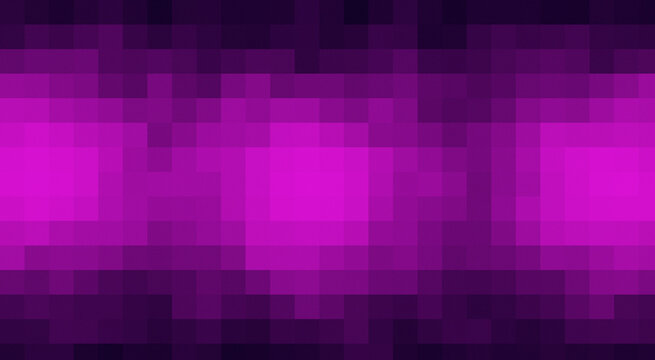 Abstract purple pixel art background with gradient light effect and digital square pattern for modern graphic design