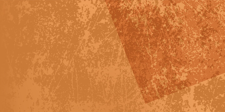 Abstract Orange grungy Decorative wall background Vector with old distressed vintage grunge texture. pantone of the year color concept background with space for text. Fit for basis for banners