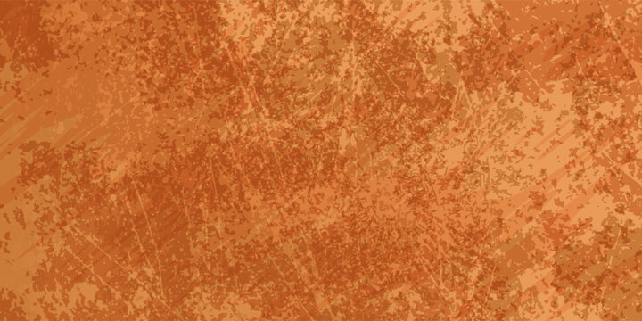 Abstract Orange grungy Decorative wall background Vector with old distressed vintage grunge texture. pantone of the year color concept background with space for text. Fit for basis for banners