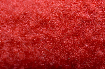 Fototapeta premium Extreme Macro of Red Terry Cloth Towel Showing Fluffy Loop Fibers and Soft Cotton Texture