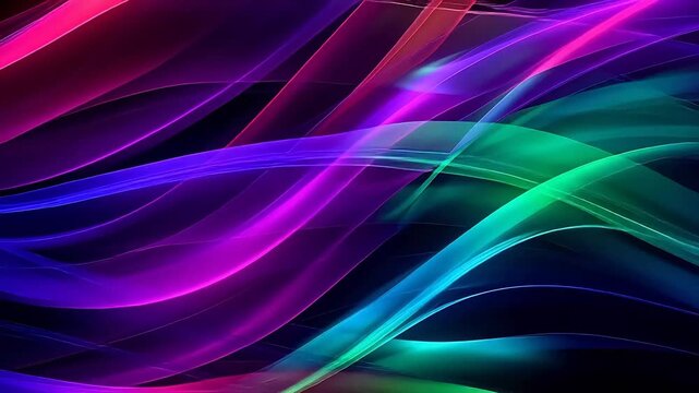 Digital holographic curve linear geometric abstract background