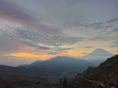 Sunrise in the Mountains at Dieng, Wonosobo