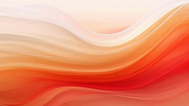 Digital orange and white fantasy curve abstract background