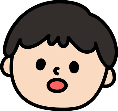 놀란 표정의 캐릭터
