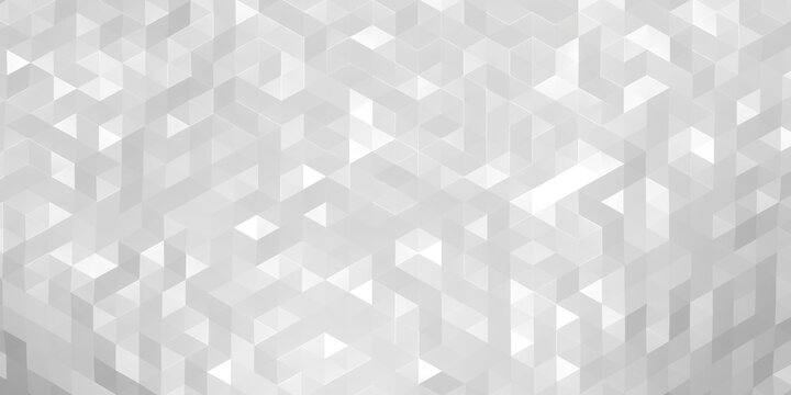 Light gray isometric cube mosaic pattern with subtle 3d blocks for seamless technology background and wallpaper design.3d render