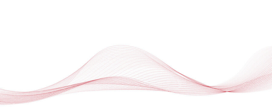 dot red lines illustration on white background