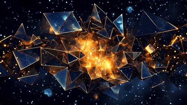 Digital night sky masonry star pattern abstract background