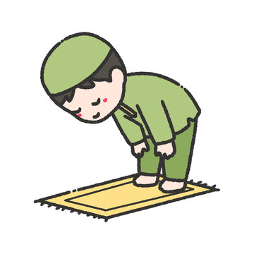 The ruku posture in salah