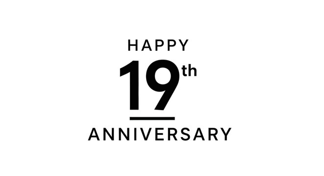 Happy 19th anniversary celebration text.