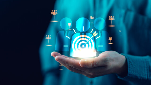 marketer leverages precision marketing to target audience segments using customer engagement data, personalization strategy, consumer insights, behavior analytics, conversion optimization
